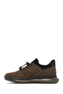 Men's Mink Lace-Up Thick-Soled Nubuck Leather Sneaker | Derimod