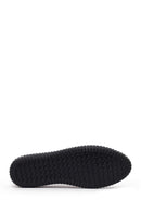 Woman Black Patterned Leather Comfort Shoes | Derimod