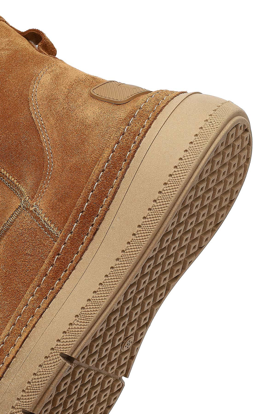 Women's Tan Suede Leather Teddy Boot