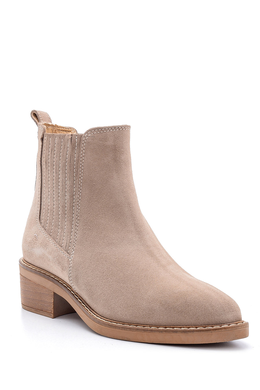 Women's Suede Leather Heeled Boots