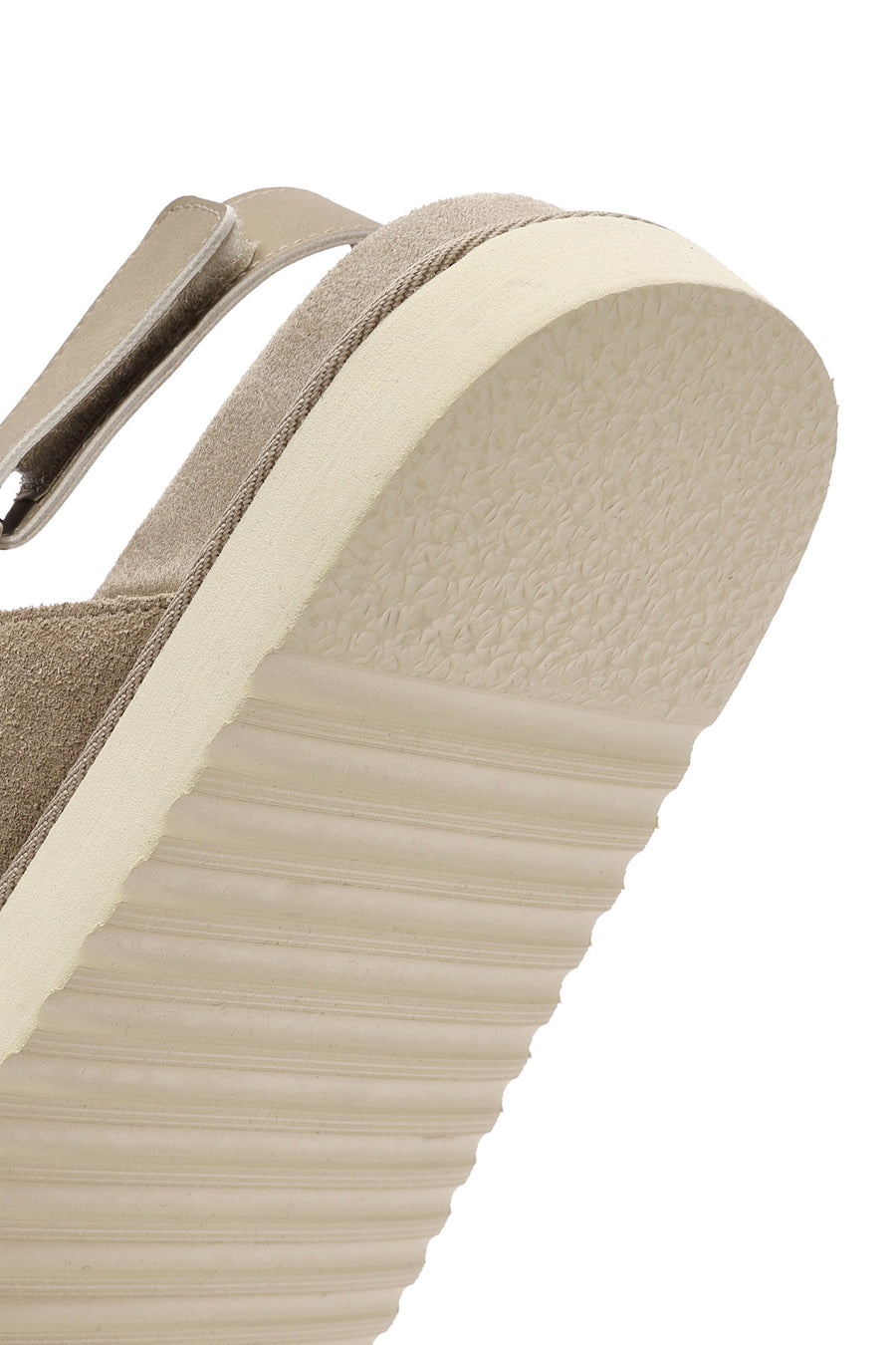 Women's Beige Strappy Suede Leather Sandals