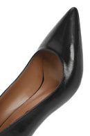 Women's Black Thin Heel Patent Leather Stiletto | Derimod