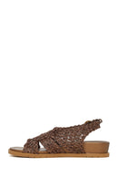 Woman Bronze Metallic Sandal | Derimod
