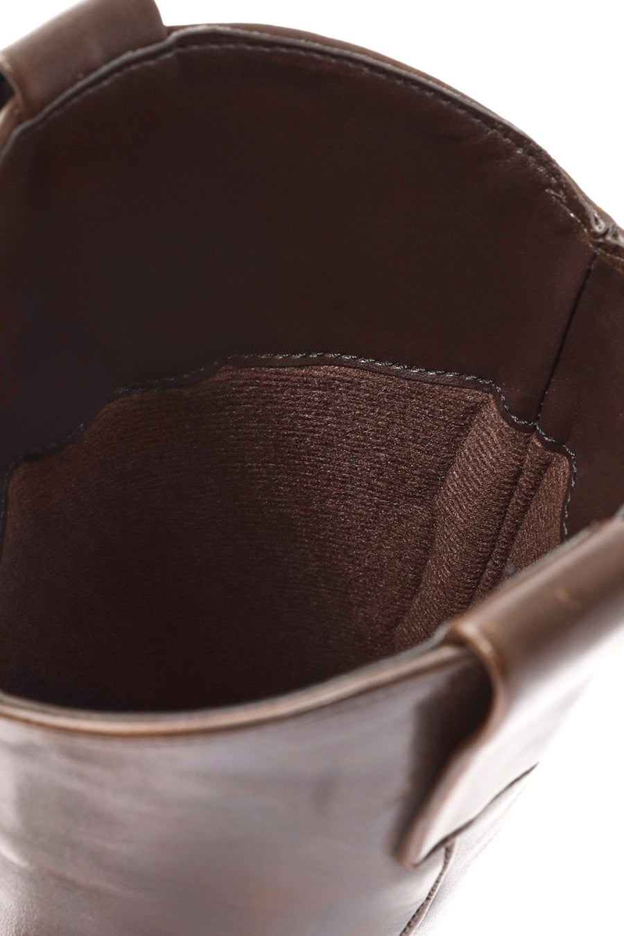 Women's Brown Chunky Heel Leather Cowboy Boots