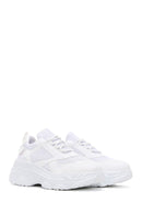 Women's White Lace-Up Thick Soled Sneaker | Derimod
