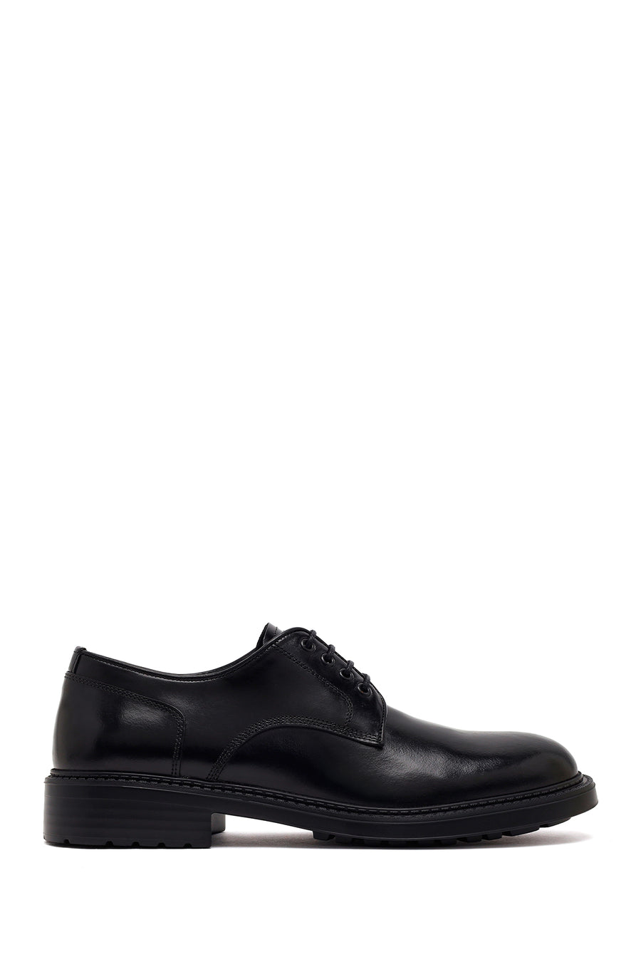 Male Black Lace-up Leather Casual Shoes WM730018DV | Derimod