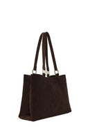 Woman Brown Suede Casual Bag | Derimod