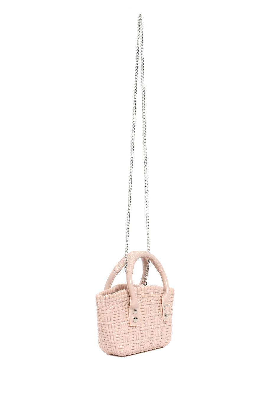 Women's Beige Long Strap Mini Jelly Handbag