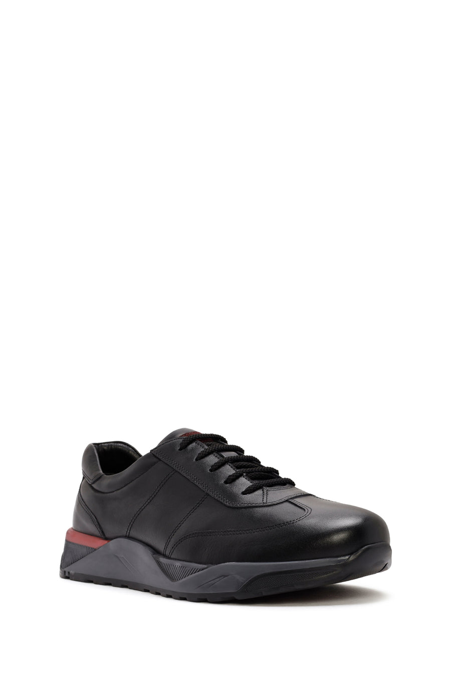 Men's Black Lace-up Leather Casual Shoes