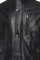 Nathan Men's Black Leather Coat | Derimod