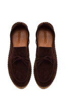Male Brown Suede Espadrilles | Derimod