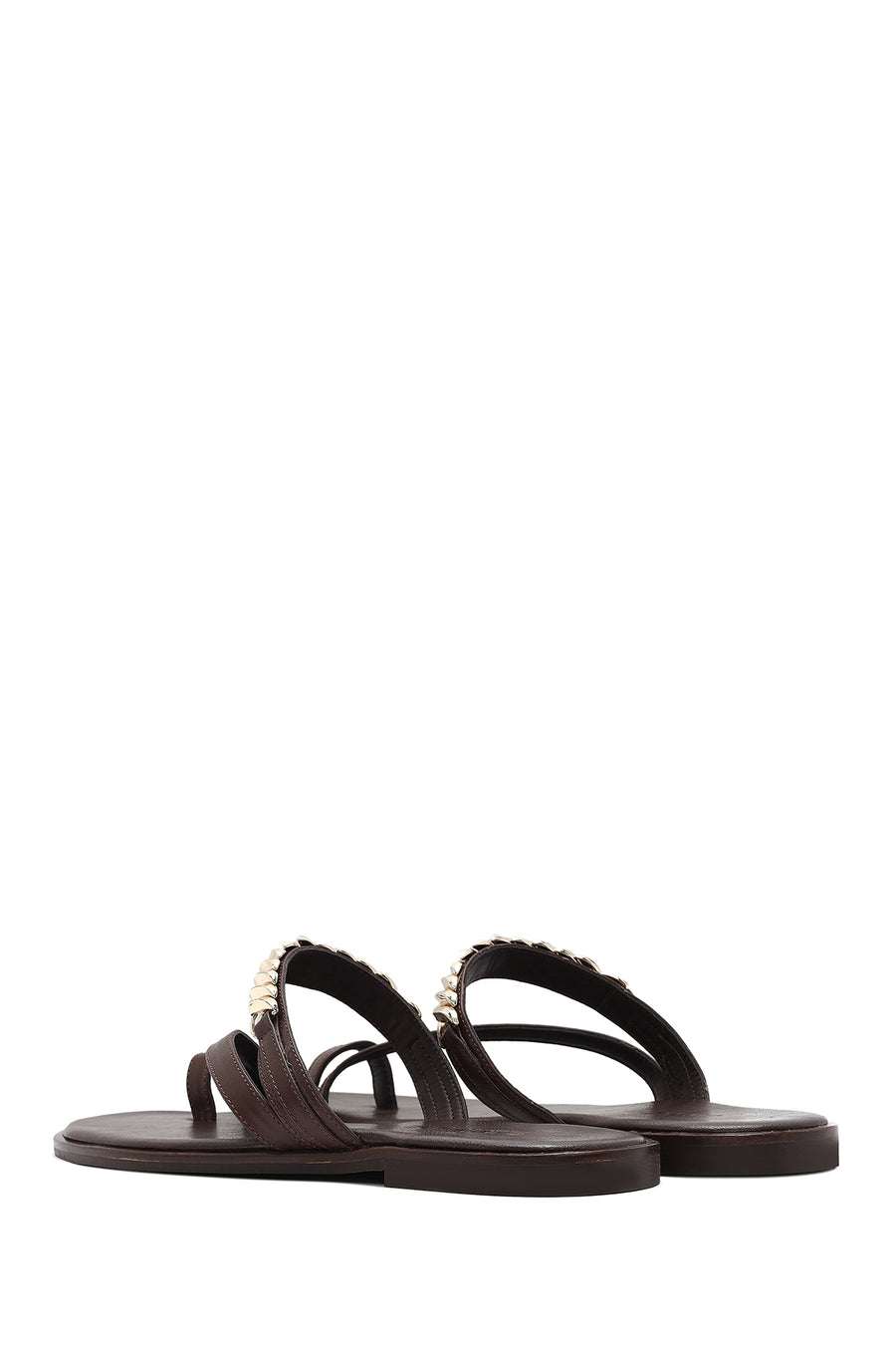 Women's Brown Leather Slippers