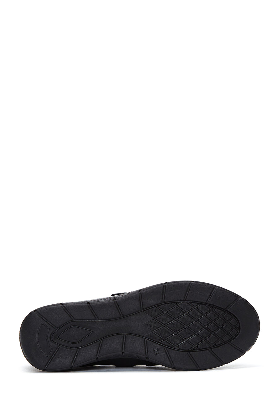 Women's Black Leather Comfort Shoes