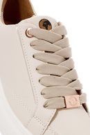 ACBC x Derimod Women's Cream Lace-Up Chunky Sole Sneakers | Derimod