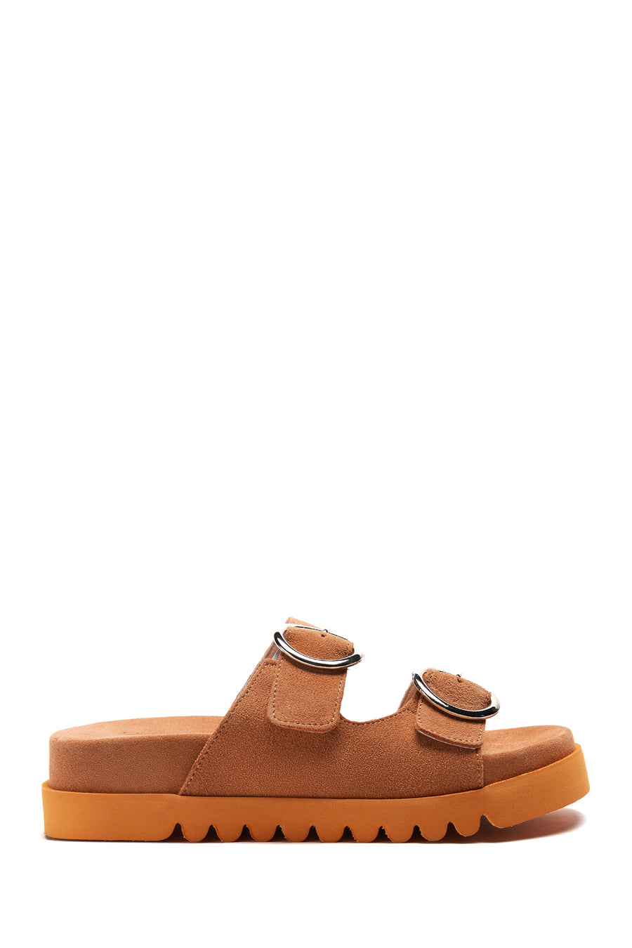 Women's Leather Suede Double Buckle Slippers 22SFD132910 | Derimod