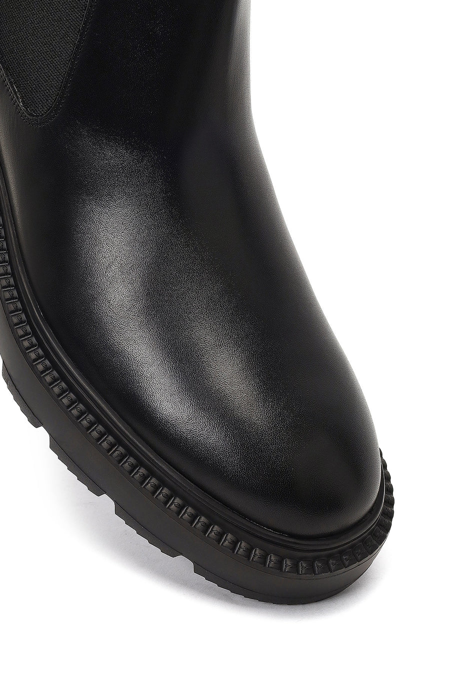Men's Black Leather Chelsea Boot