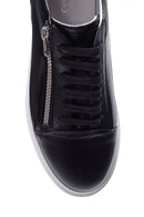 Erkek Fermuar Detaylı Deri Sneaker | Derimod