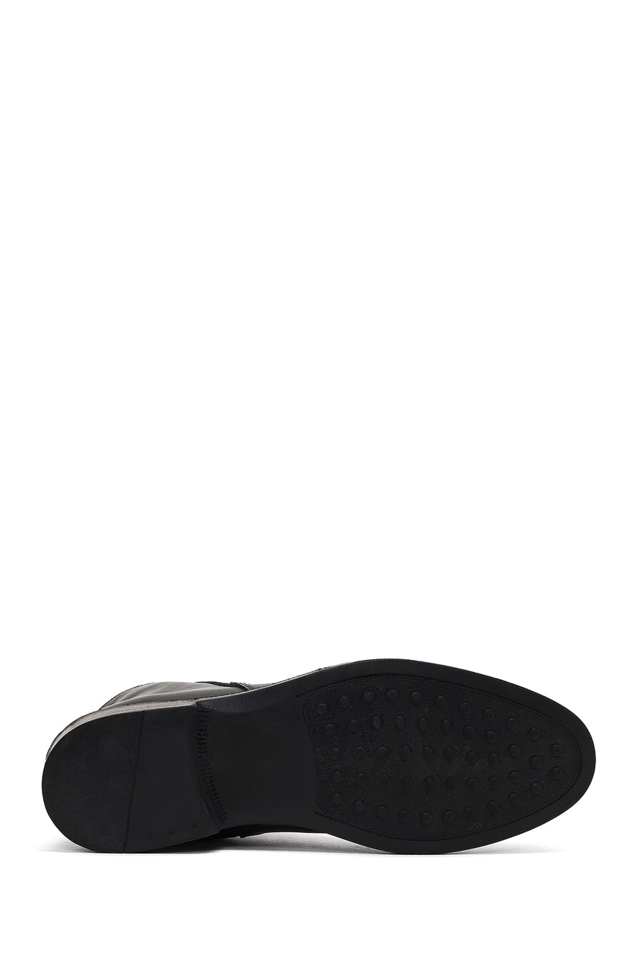 Men's Black Zippered Leather Casual Boots
