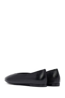 Woman Black Leather Babet | Derimod