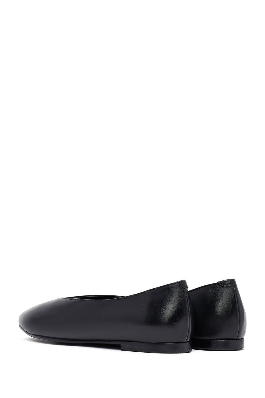 Woman Black Leather Babet