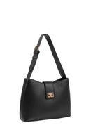 Geox Women's Black Solangy Leather Shoulder Bag | Derimod