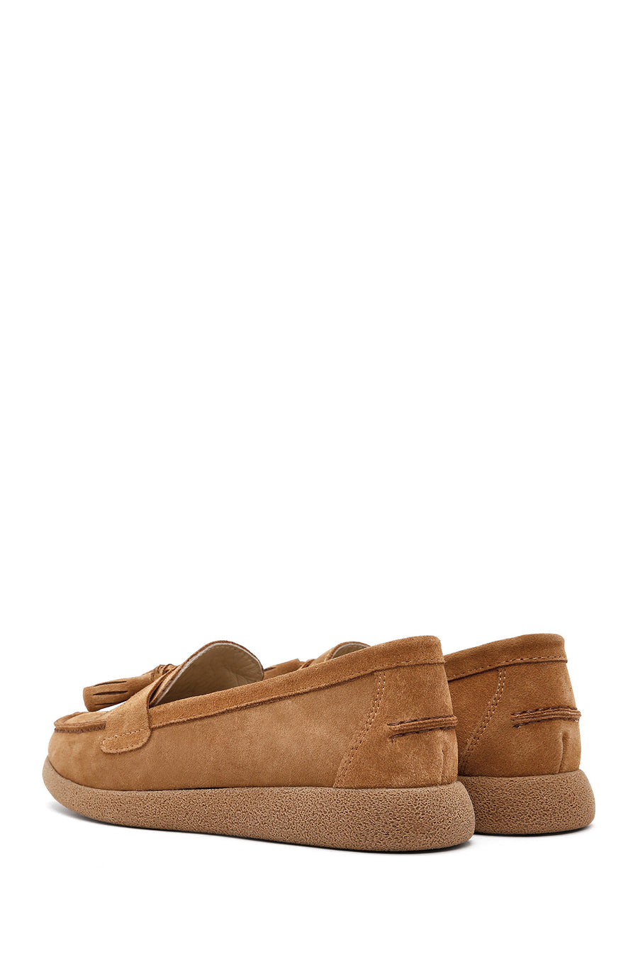 Women's Tan Suede Leather Comfort Loafer