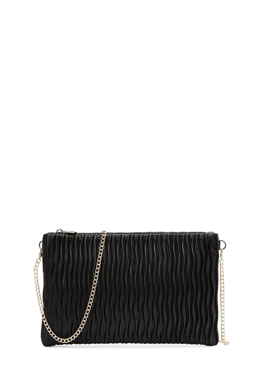 Women's Black Long Chain Strap Printed Clutch Bag 24SBD221926 | Derimod