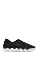 Woman Black Fabric Comfort Shoes | Derimod