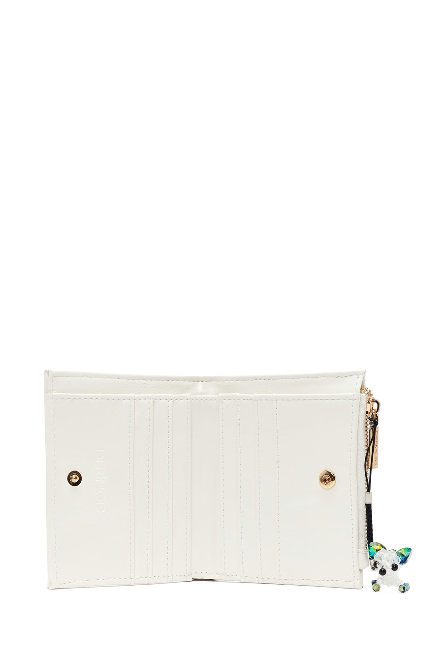 Women's Cream Wallet with Accessories