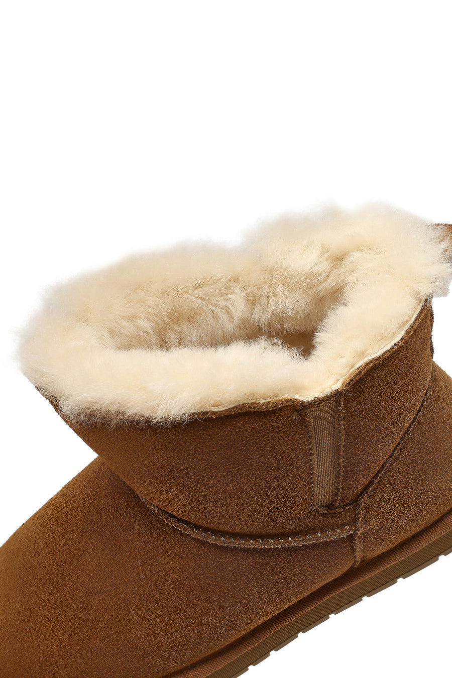 Woman Camel Suede Teddy Boots