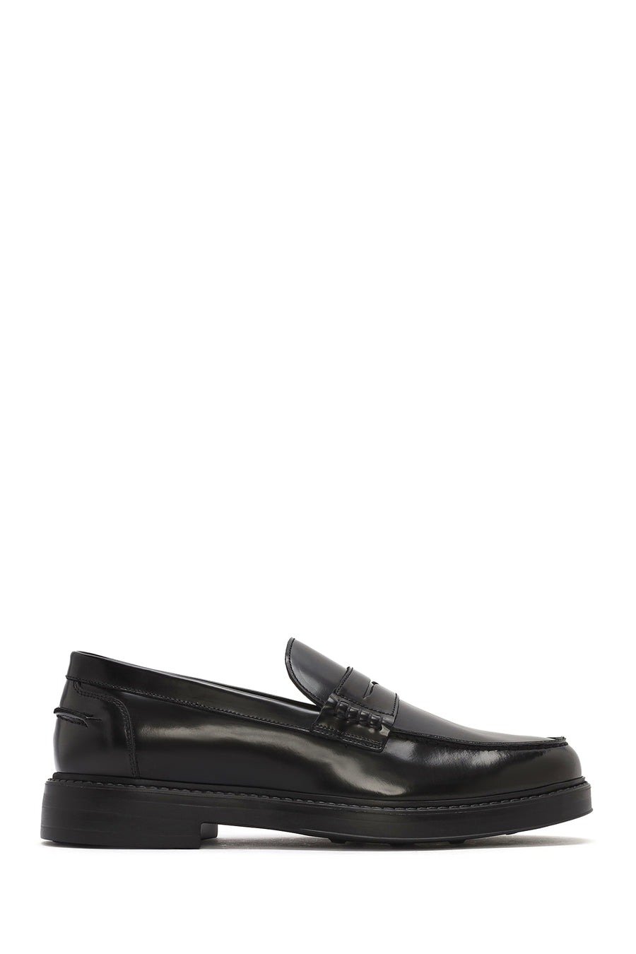 Erkek Siyah Deri Loafer 26SFD722022 | Derimod