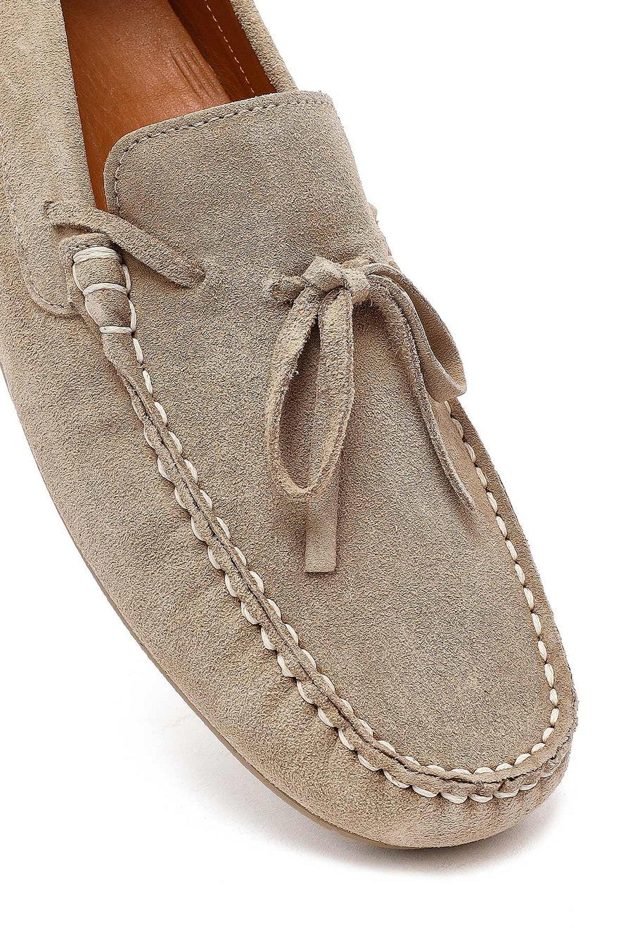 Men's Beige Suede Leather Casual Loafer