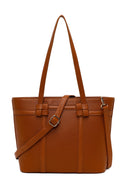 Woman Brown Long-Strap Classic Shoulder Bag | Derimod