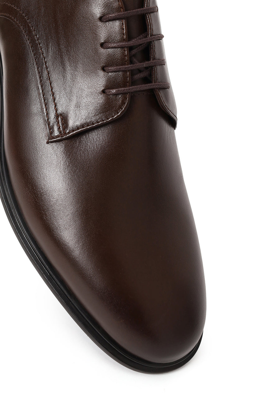 Male Brown Lace-up Leather Casual Shoes