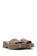Woman Mink Thick-Soled Suede Slipper | Derimod