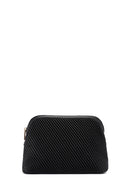 Women's Black Long Strap Quilted Patterned Crossbody Bag | Derimod