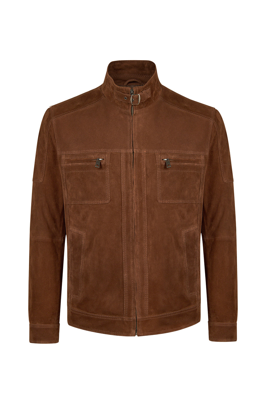 Wade Erkek Kahverengi Slim-Fit Süet Deri Ceket 26SGF646210 | Derimod