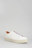 White Men's Leather Sneaker | Derimod