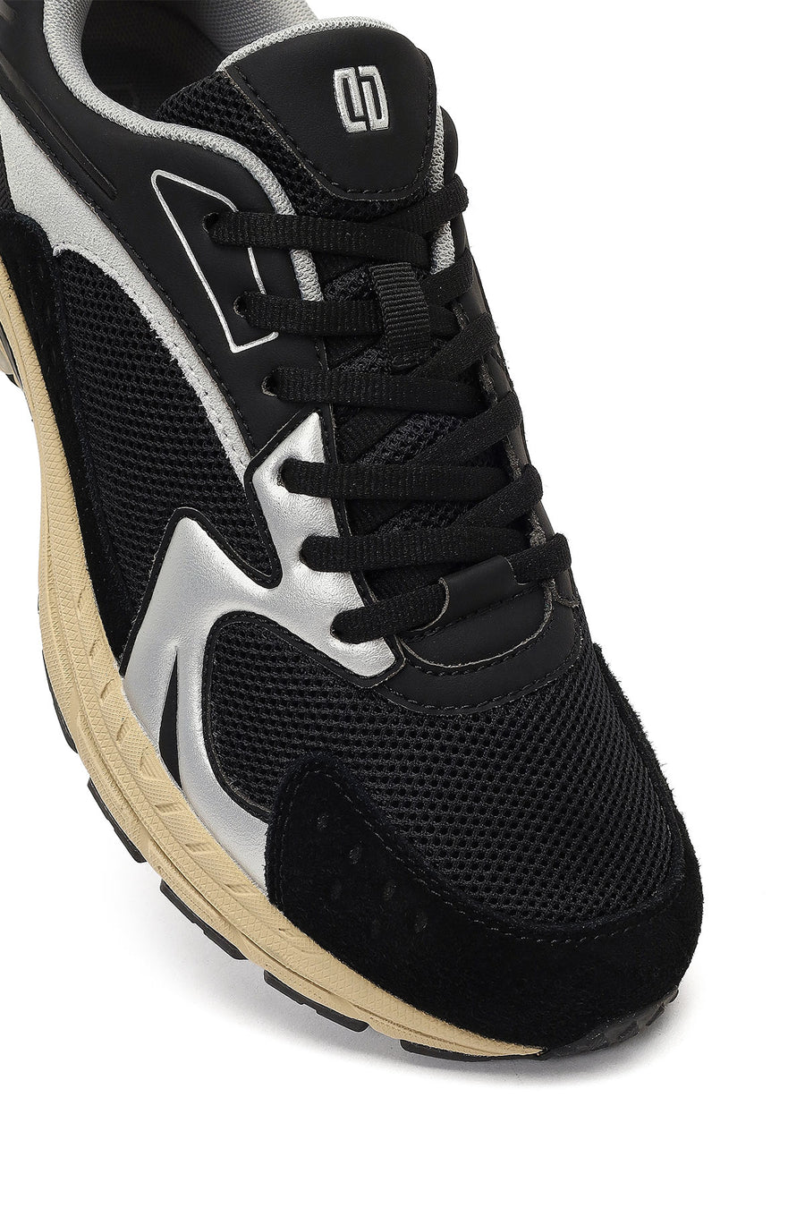 Derimod Studio Men's Black Lace-Up Thick-Soled Sneaker