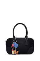 Women's Black Long Strap Accessory Detailed Fabric Handbag | Derimod