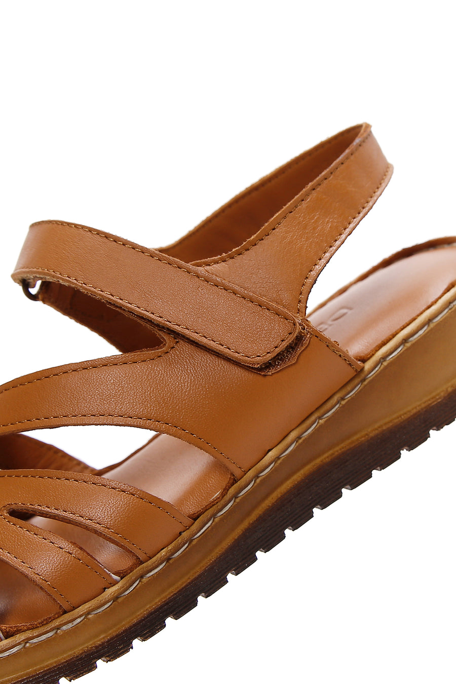 Kadın Taba Deri Comfort Sandalet