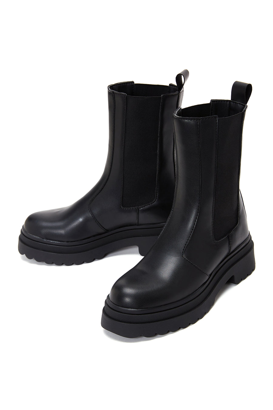 Women's Black Thick Soled Chelsea Boots