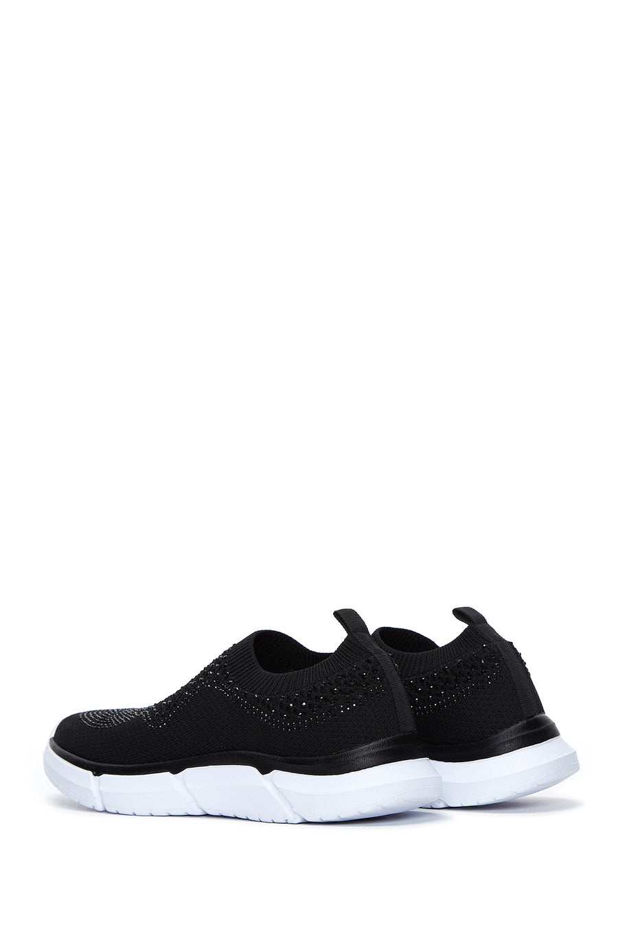 Kadın Siyah Taşlı Kumaş Sneaker