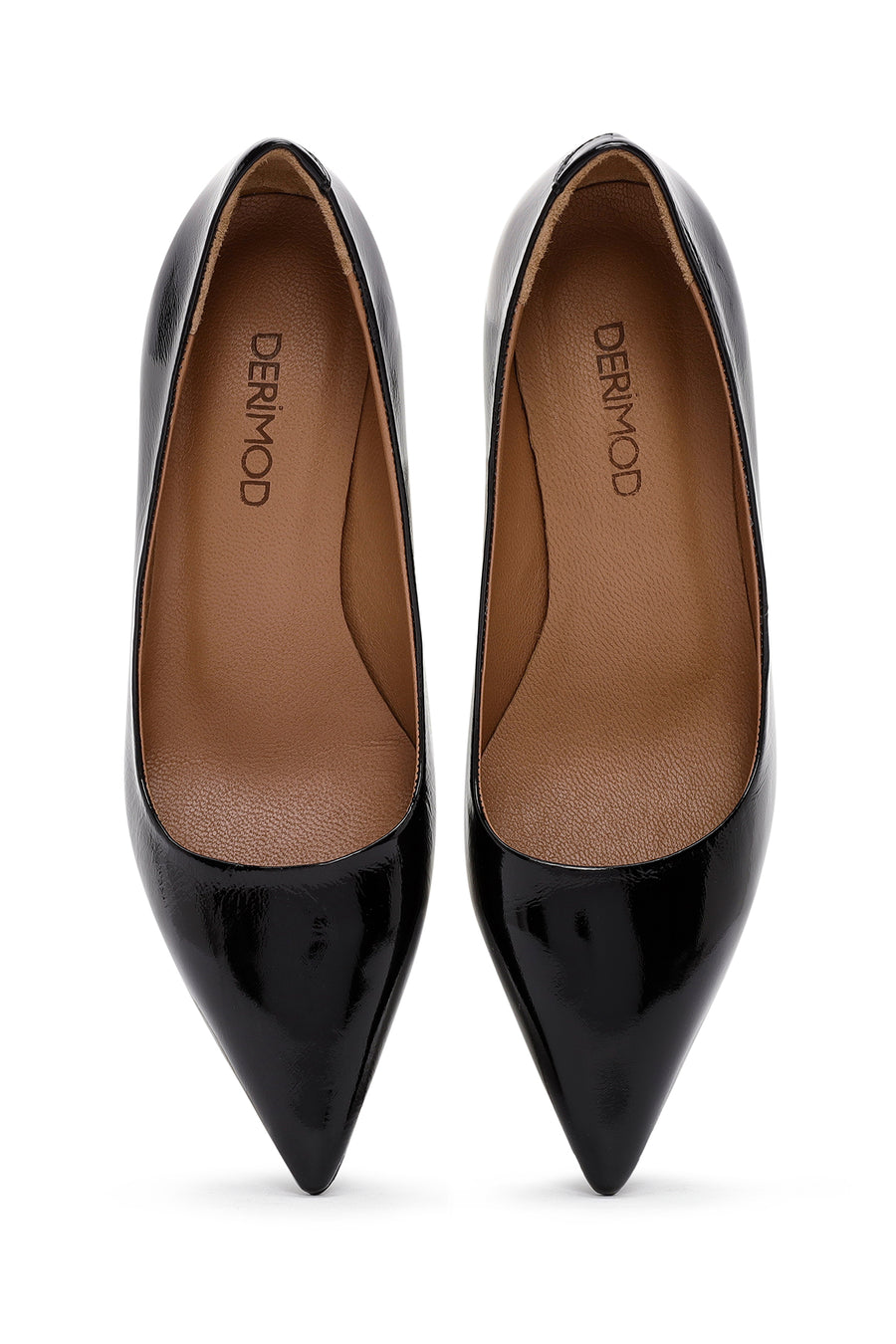 Women's Black Thin Heeled Leather Stiletto