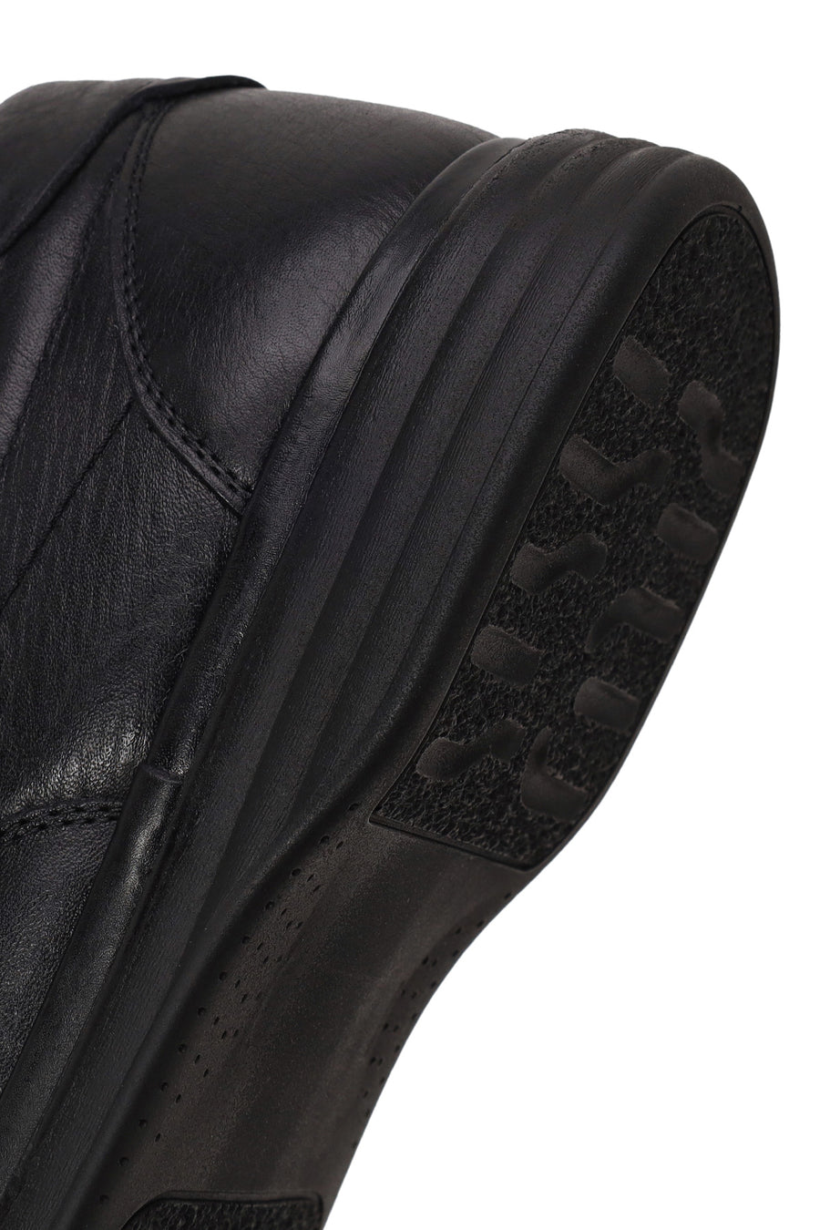 Male Black Lace-up Leather Casual Shoes