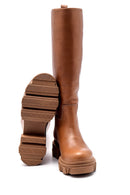 Women's Leather Thick Soled Boots | Derimod