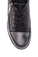 Women's Zipper Detailed Leather Sports Shoes | Derimod