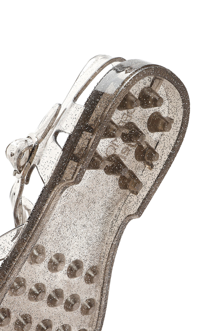 Women's Black Ankle Strap Jelly Sandals