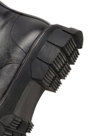 Men's Black Zippered Thick-Soled Leather Boots | Derimod