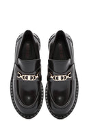 Kadın Siyah Toka Detaylı Maskülen Loafer | Derimod